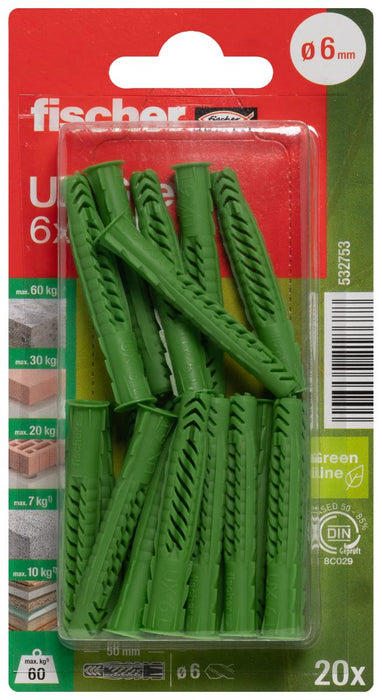 UNIVERSAL DOWEL PERIPHERAL F6X50MM20PCS