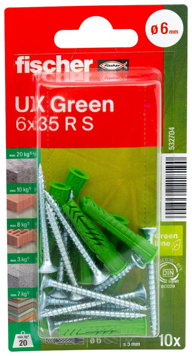 UNIVERSAL DOWEL PERIPHERAL F6X35MM10PCS