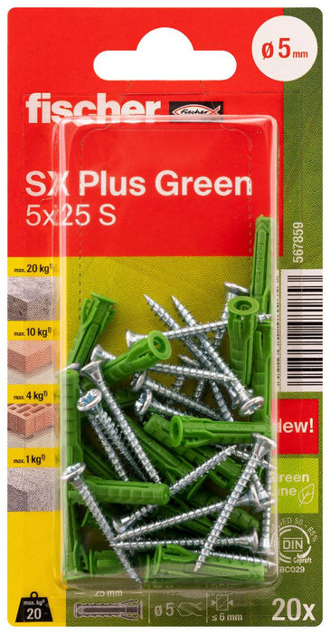 UNIVERSAL DOUBLE SCREW SXPLGR Ф5Х25MM 20PCS