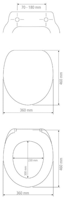 TOILET BOARD DUROPLAST BLACK MAT