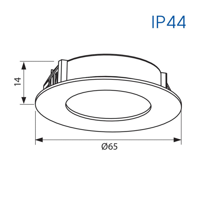 LED MOON FOR BUILT-IN 2W 4000K 150LM IP44 NICKEL MAT VIVALUX OLI