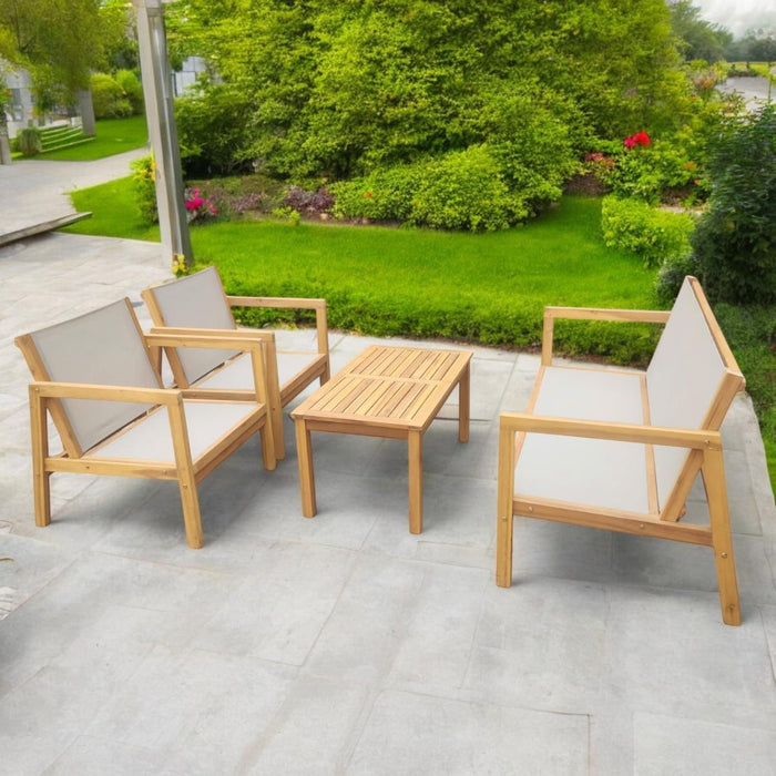 GARDEN SET CAIRO 4 PIECES ACACIA