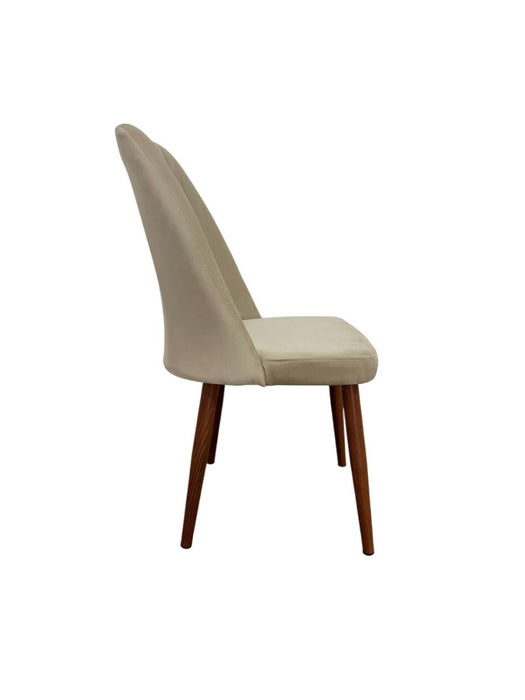 DINING CHAIR AURORA CHAMPAGNE LEG/COFFEE