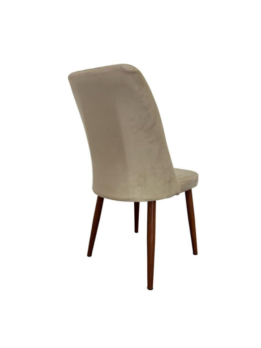 DINING CHAIR AURORA CHAMPAGNE LEG/COFFEE