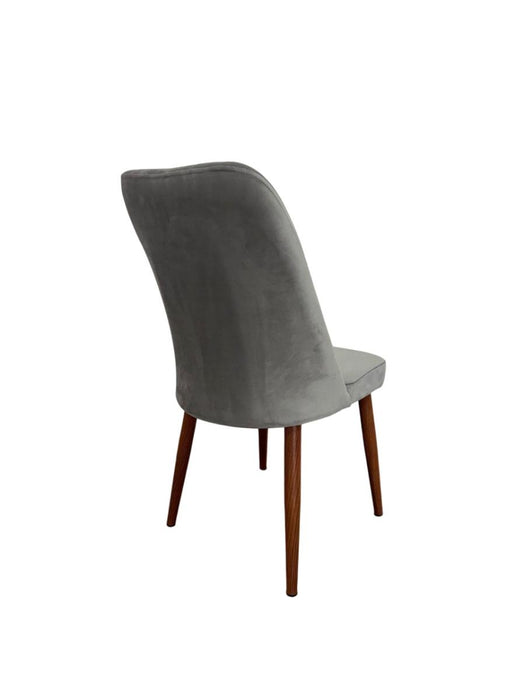 DINING CHAIR AURORA LIGHT GREY LEGS/BROWN