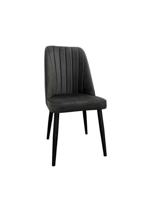 DINING CHAIR AURORA DARK GREY LEG/SKIN