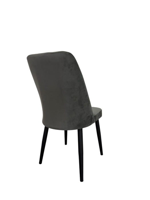 DINING CHAIR AURORA DARK GREY LEG/SKIN