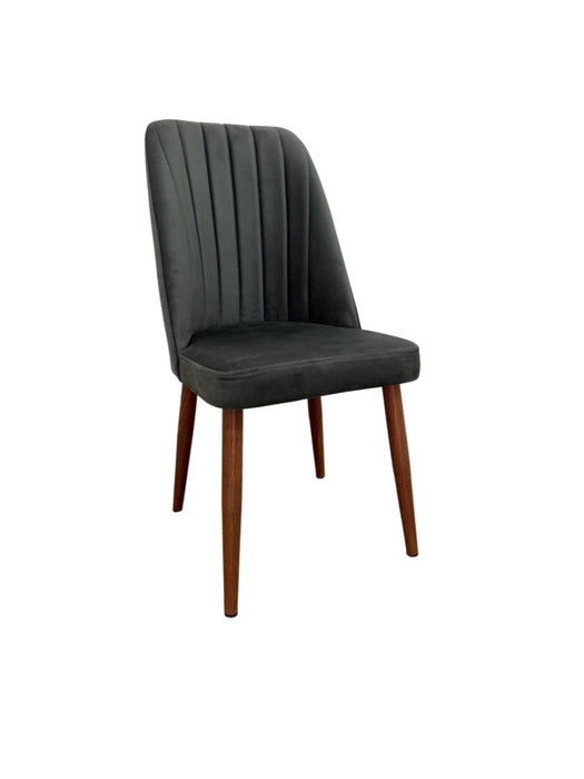 DINING CHAIR AURORA DARK GREY LEG/BROWN