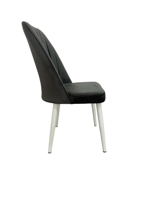 DINING CHAIR AURORA DARK GREY LEG/WHITE