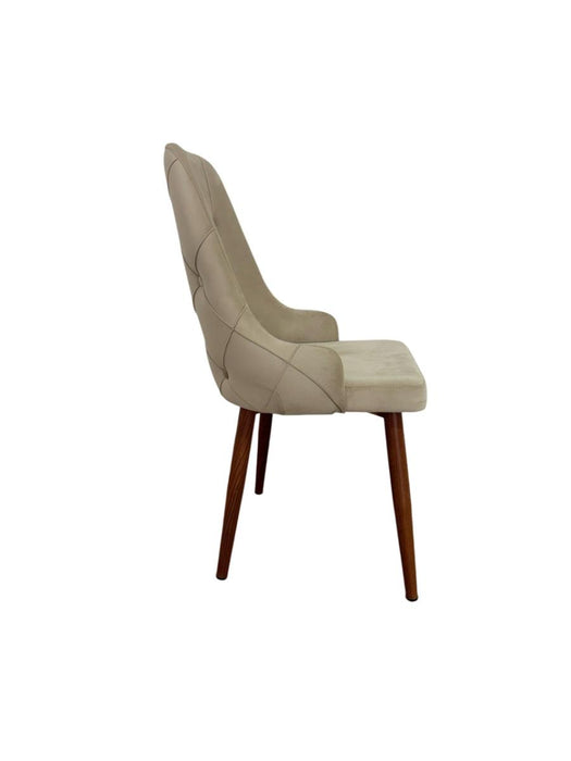 DINING CHAIR VESTA CHAMPAGNE LEG/BROWN
