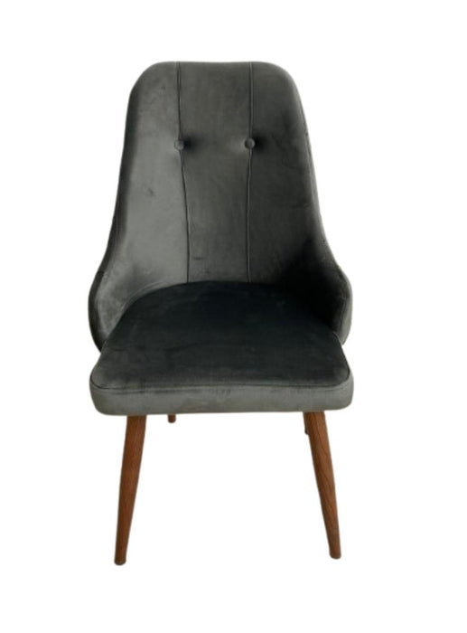 DINING CHAIR VESTA DARK GREY LEGS/BROWN