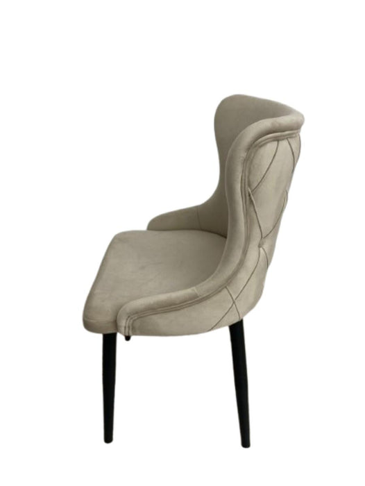 DINING CHAIR ORION CHAMPAGNE LEG/BLACK