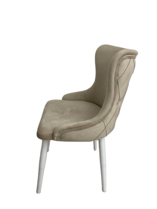 DINING CHAIR ORION CHAMPAGNE LEG/WHITE