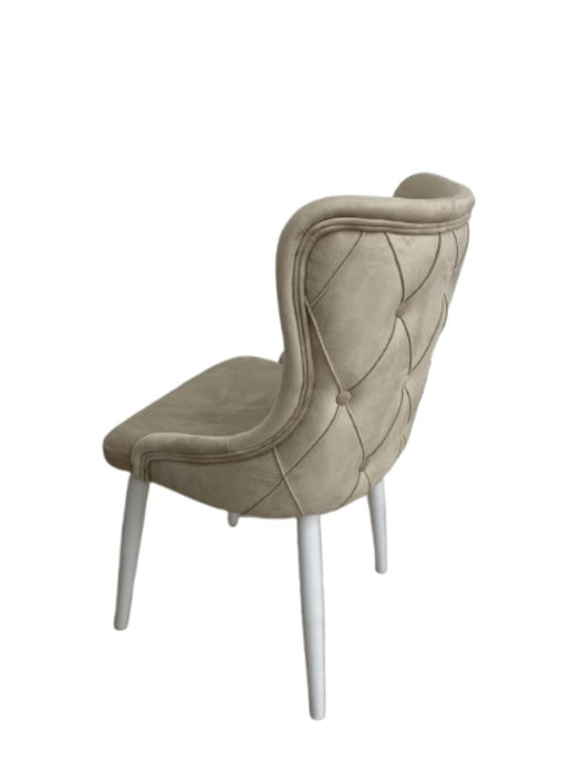 DINING CHAIR ORION CHAMPAGNE LEG/WHITE