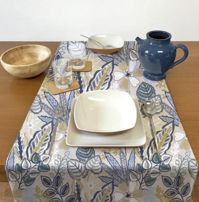 COVER 140CM FLORAL BLUE
