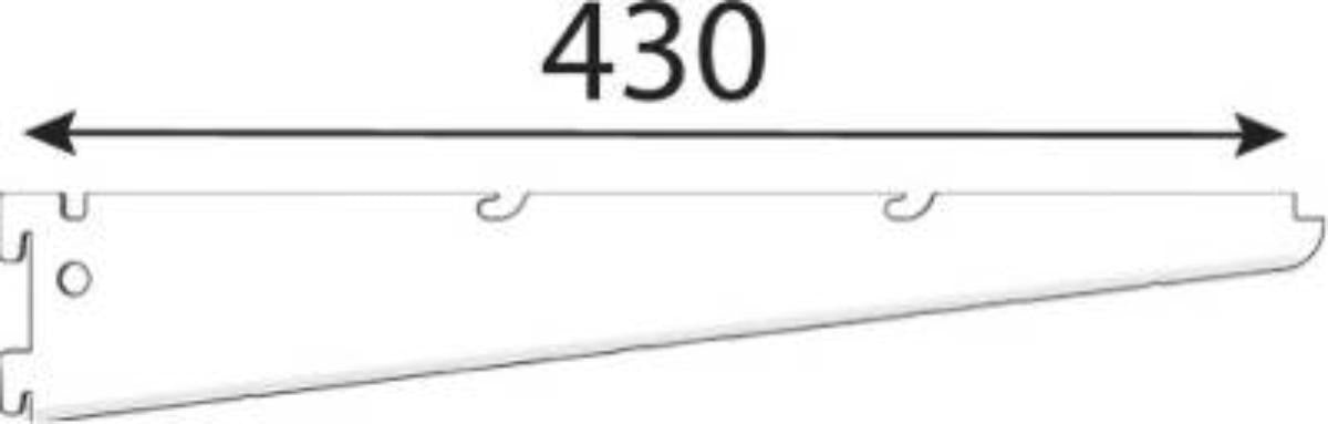 DOUBLE SHELF CONSOLE ARWD420 430 WHITE