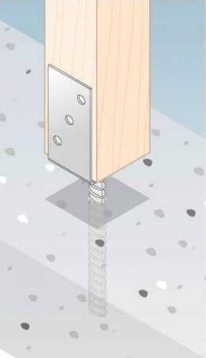 BEAM BASE PS60U 60X60X120 ZINC