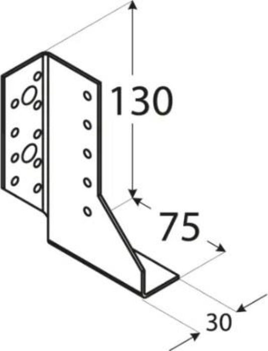 BEAM HEEL WBD-1 28X130 LEFT ZINC