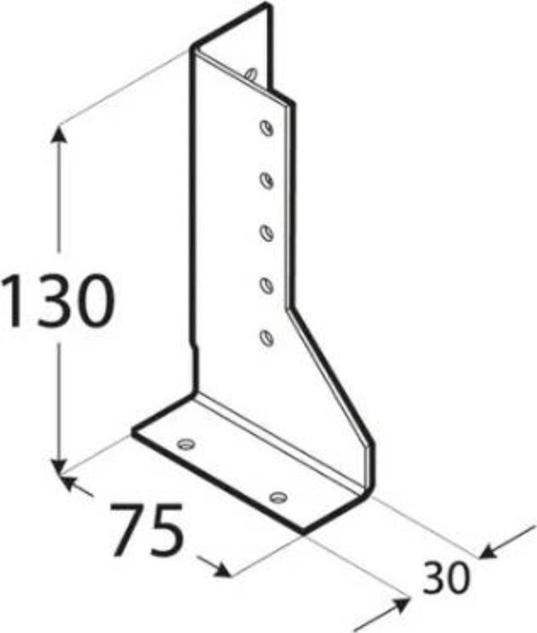 BEAM HEEL WBD-2 28X130 RIGHT ZINC