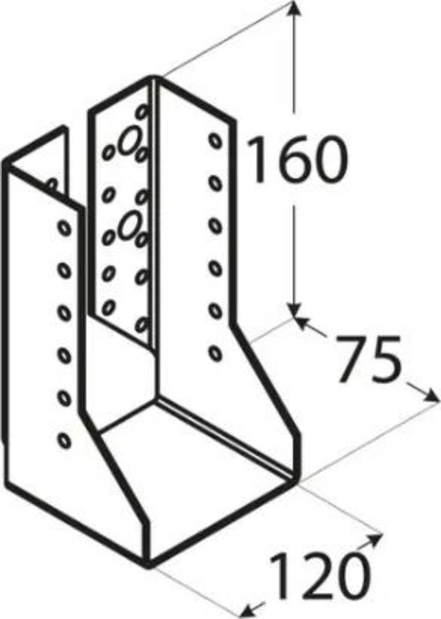 HEEL FOR BEAM CLOSED WBZ35 120X160