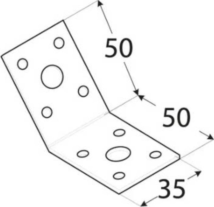 PLATE 135 DEGREES KLR1 50X50X35 ZINC