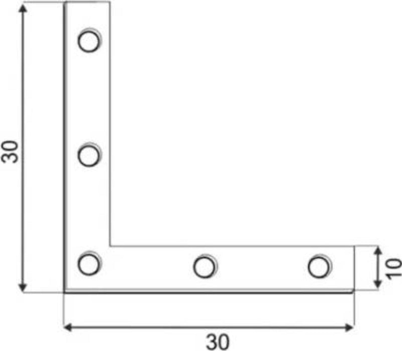L-SHAPED PLATE NA 30 30X30X10 4 PCS
