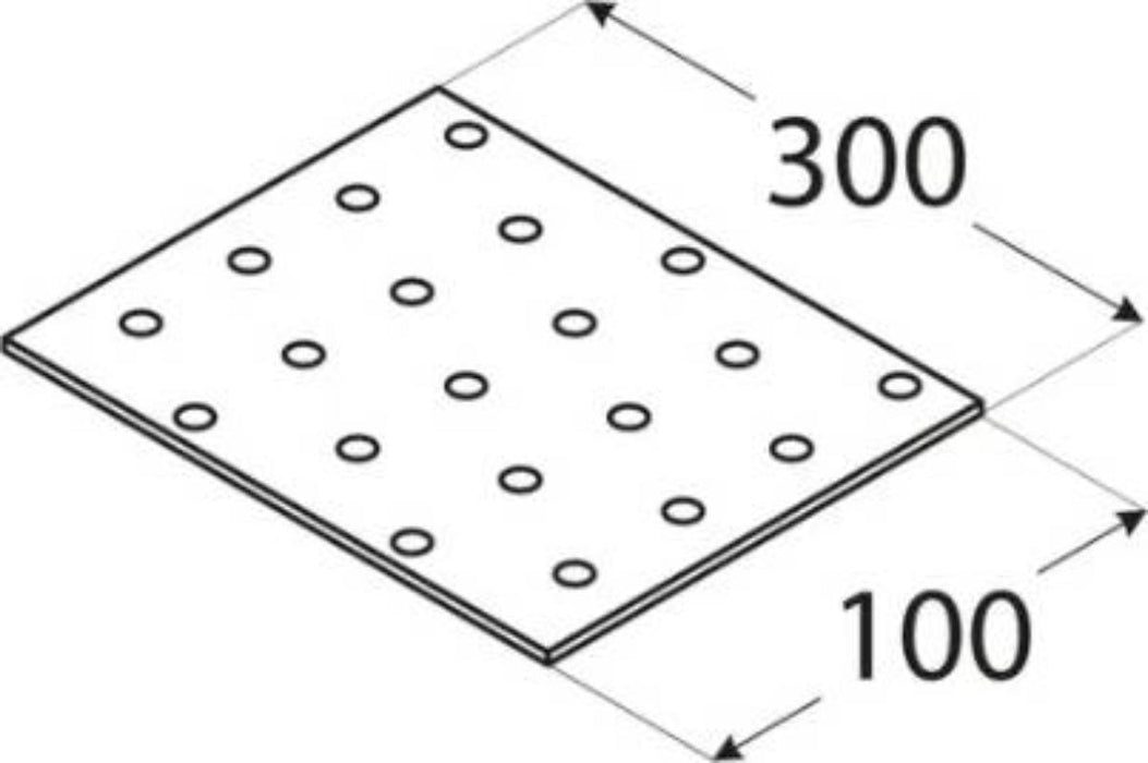 PLATE STRAIGHT PP15 100X300 ZINC