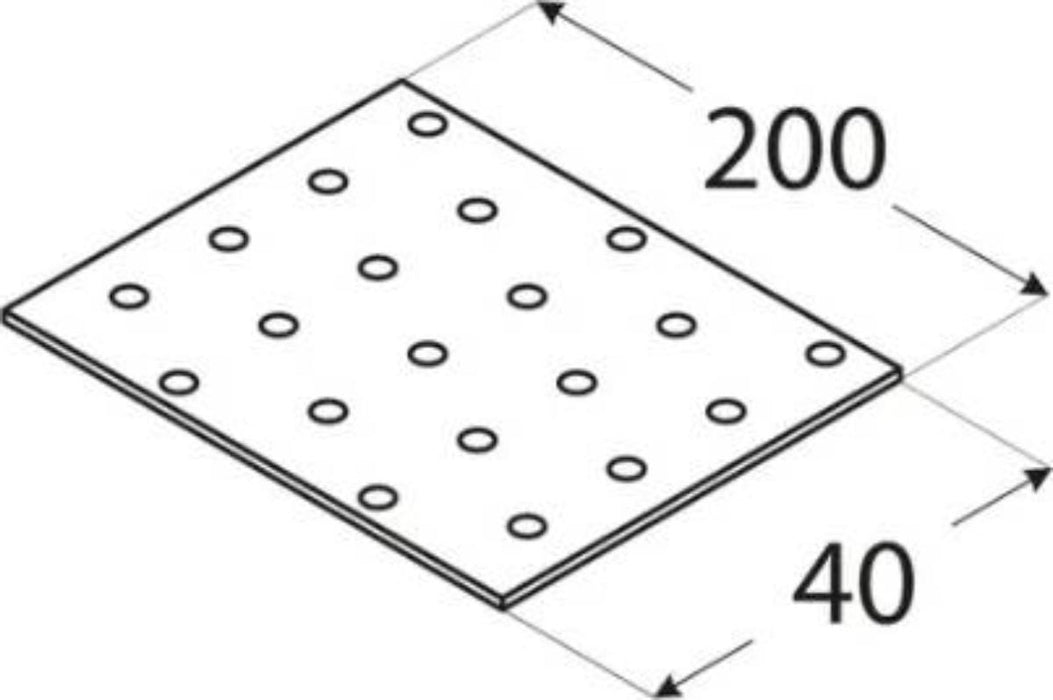 PLATE STRAIGHT PP28 40X200 ZINC