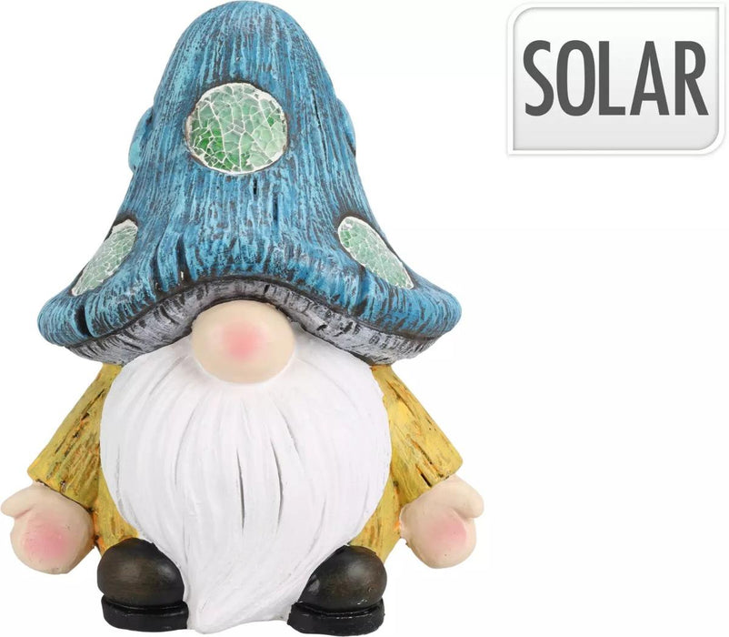 DWARF FIGURE WITH SOLAR MUSHROOM HAT