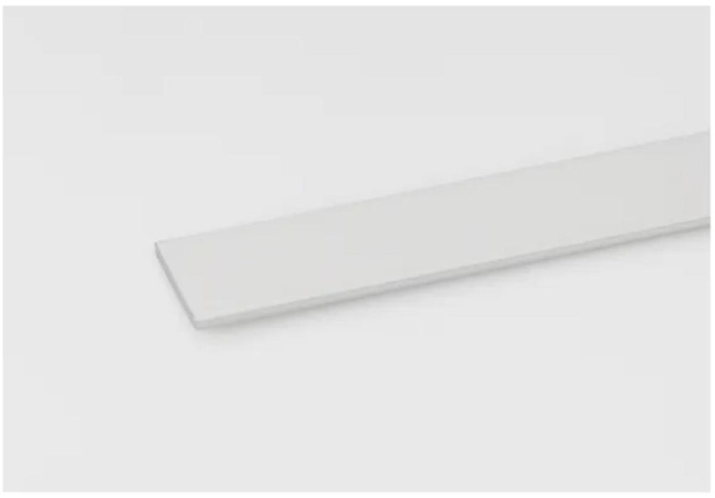 ALUMINUM STRAIGHT PROFILE 30X2MM/1M WHITE MATTE