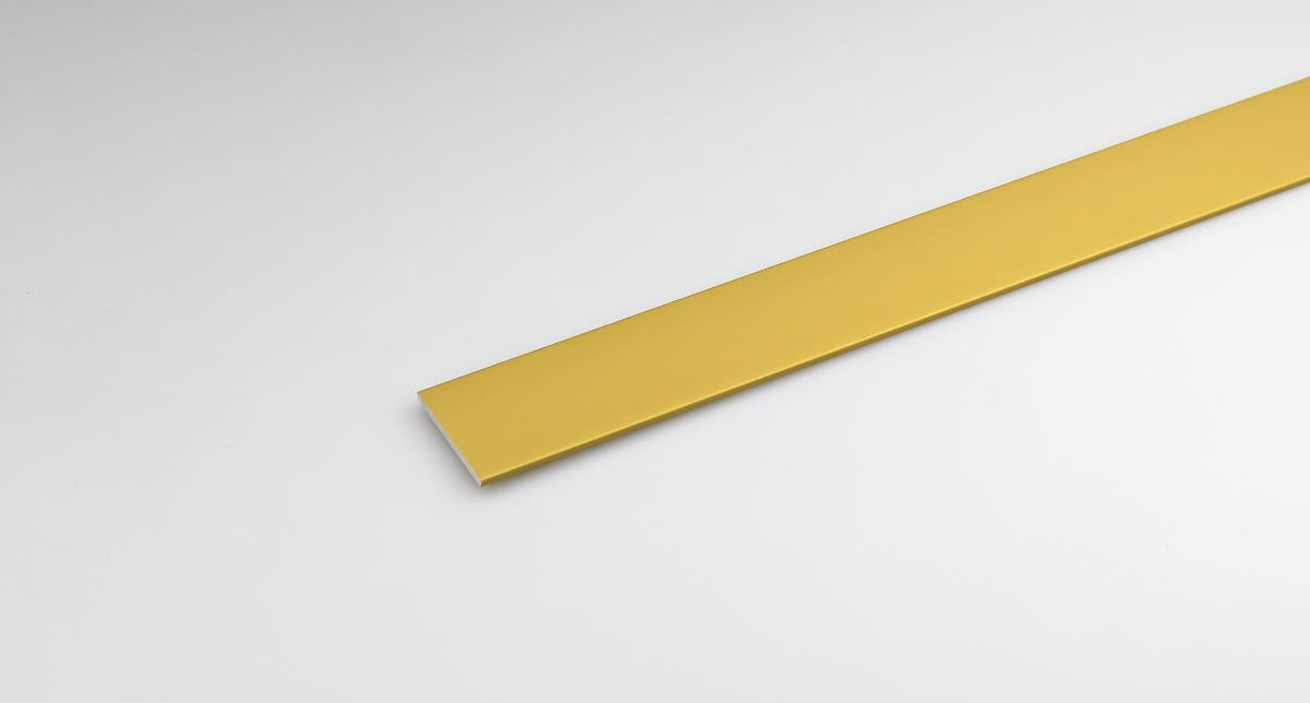 ALUMINUM A. STRAIGHT PROFILE 20X2MM/1M GOLD
