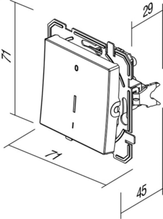 DOUBLE-POLE SWITCH 16A ANTHRACITE LOGIQ TEM
