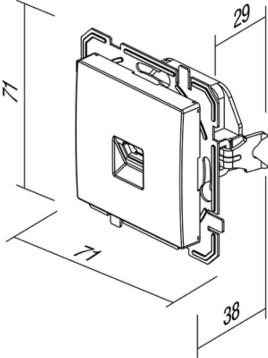 SOCKET RJ45UTPCAT.5E ANTHRACITE LOGIQ TEM