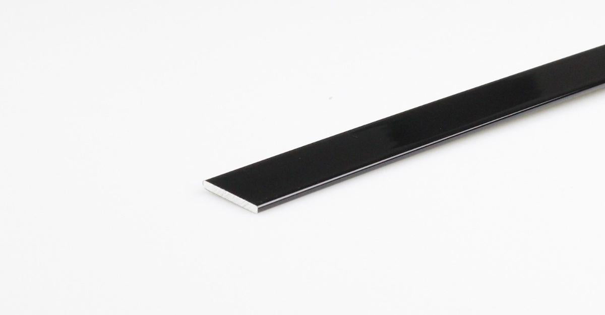 ALUMINUM STRAIGHT PROFILE 30X2MM/1M BLACK