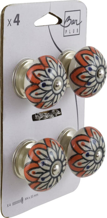 FURNITURE HANDLE 40X30MM ORANGE 4PCS