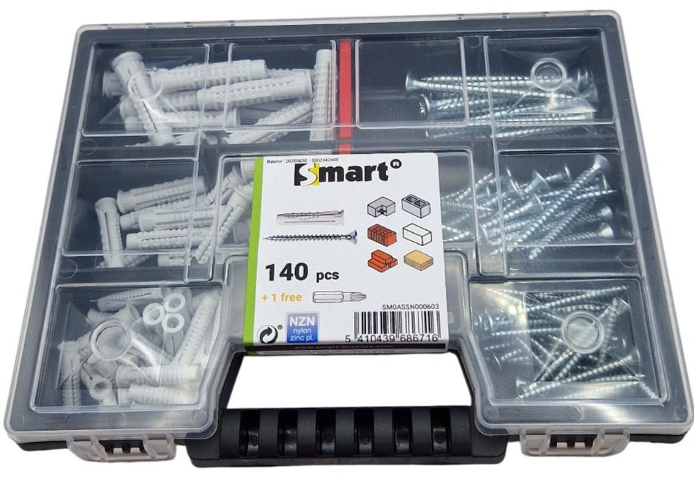 FIXING SET ORGANIZER SM603 140 PIECES