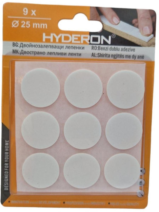 DOUBLE-ADHESIVE ROUND STICKERS 25 DBO-25