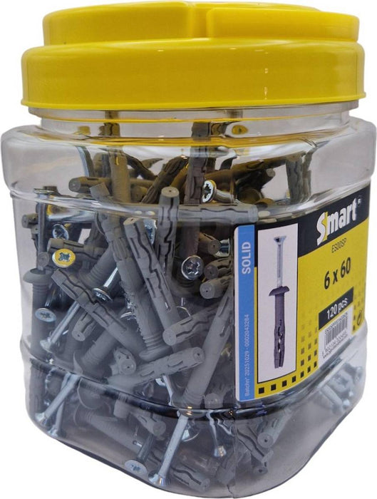NAIL DOWEL WIDE COLLAR 6X60 PVC 120PCS