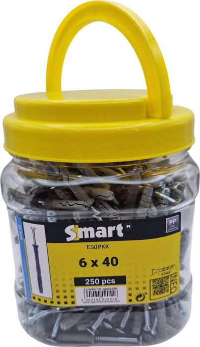 NAIL DOWEL WITH HIDDEN COLLAR 6X40 250PCS