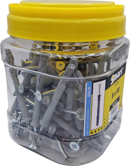 NAIL DOWEL WITH HIDDEN COLLAR 8X80 60PCS