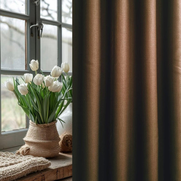 CURTAIN DENSE BROWN 300CM