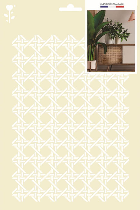 DECORATIVE TEMPLATE A4 KNITTED RATTAN