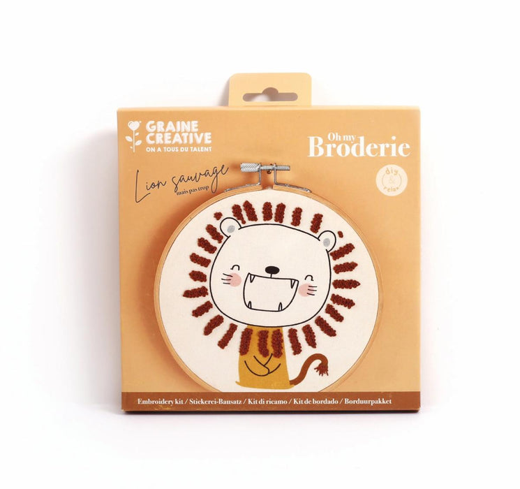 EMBROIDERY KIT Φ15CM LION