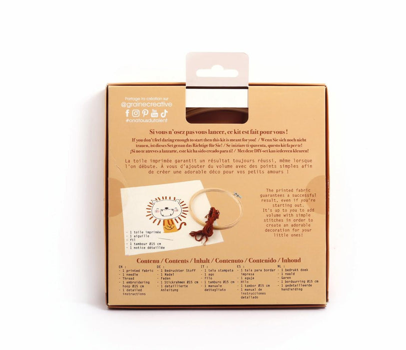 EMBROIDERY KIT Φ15CM LION