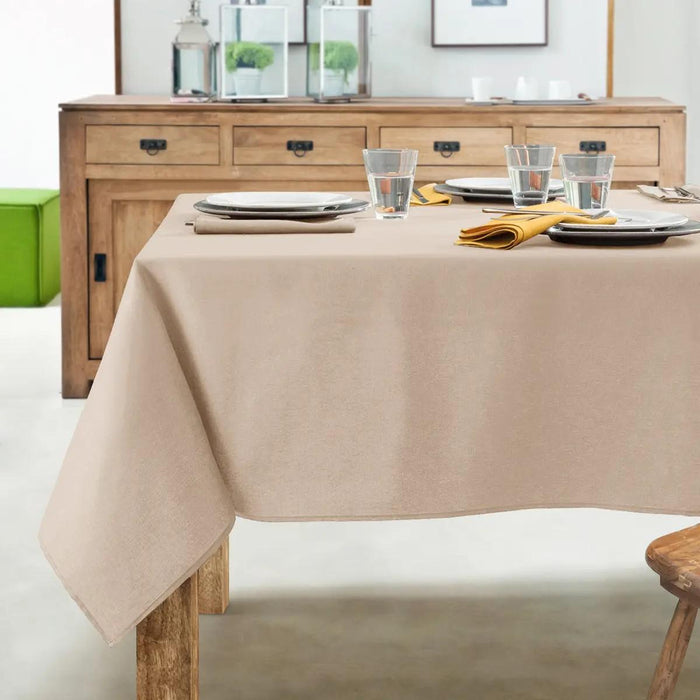 BLANKET TEXTURE LINEN BEIGE 140X140CM