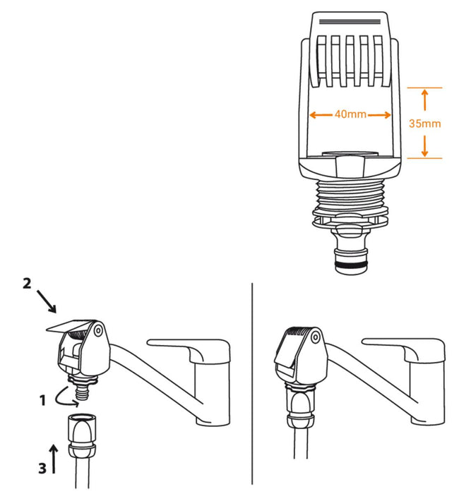 UNIVERSAL ADAPTER FOR CRANE Φ40MM BRADAS