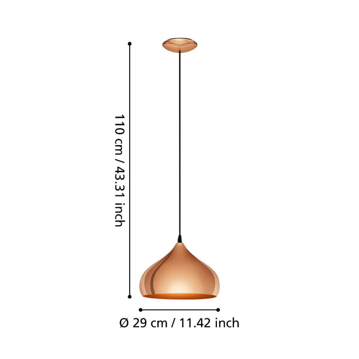 HAPTON PENDULUM 1XE27 Ф290 COPPER