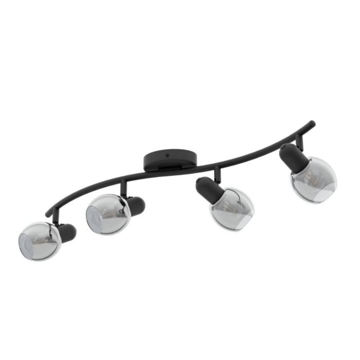 SPOT 4XE14 BLACK EGLO POLLICA