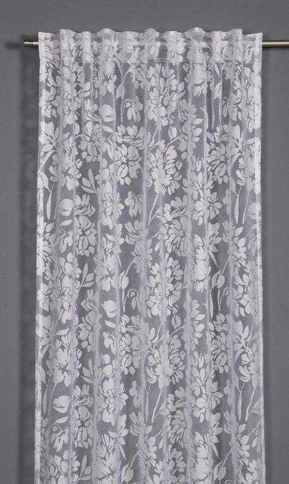 FLOWER CURTAIN 135X175 WHITE