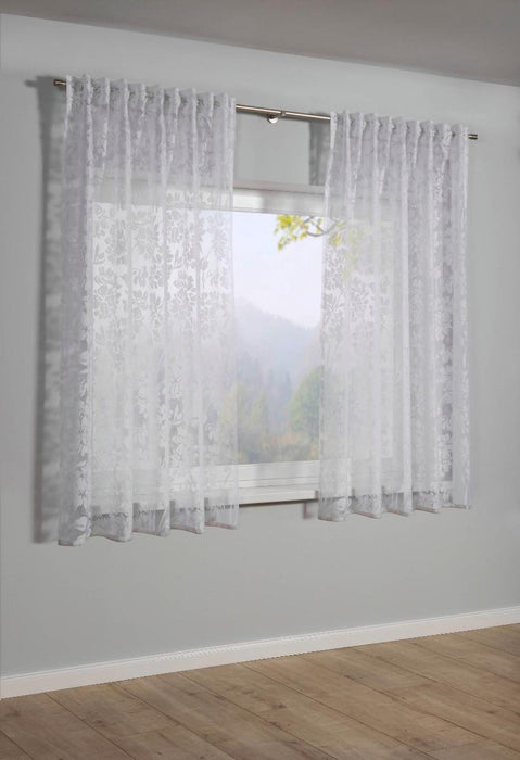 FLOWER CURTAIN 135X175 WHITE